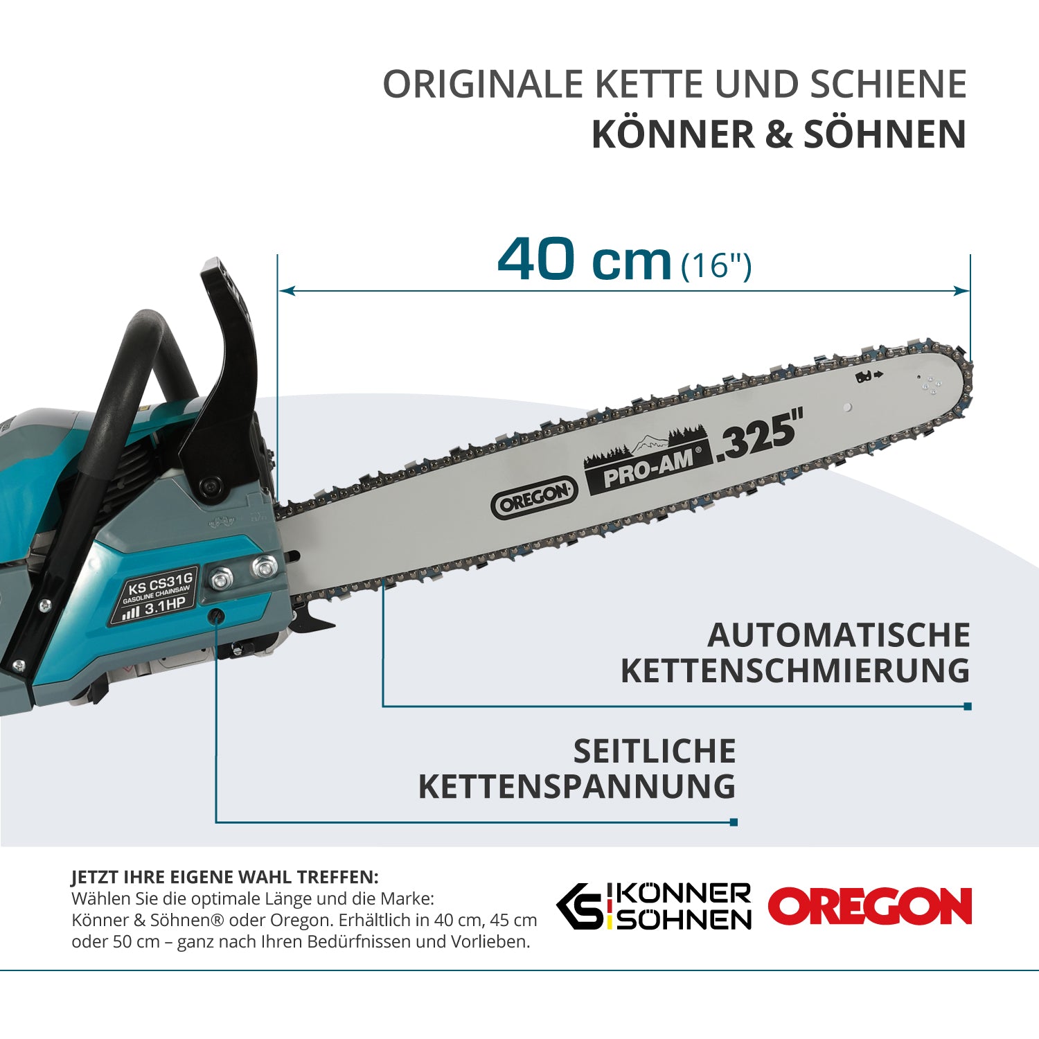 Piła łańcuchowa spalinowa KS CS31G-16-1