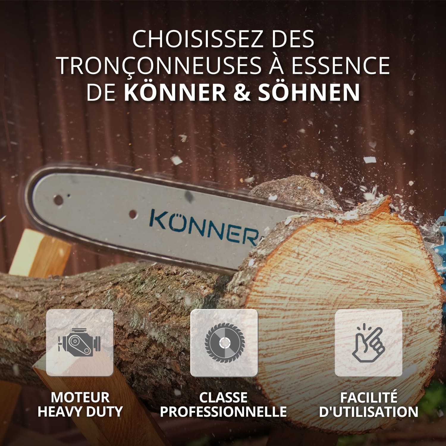 Tronçonneuse à essence KS CS31G-16