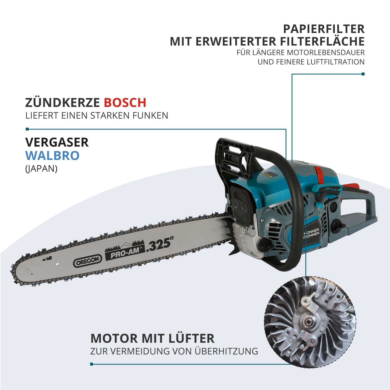 Benzinska motorna testera KS CS31G-18-1