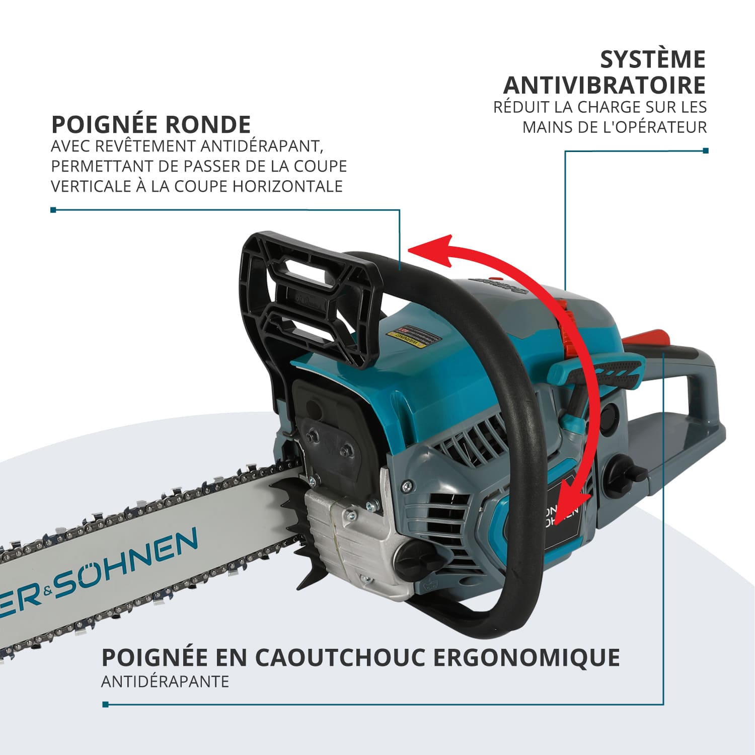 Tronçonneuse à essence KS CS31G-18