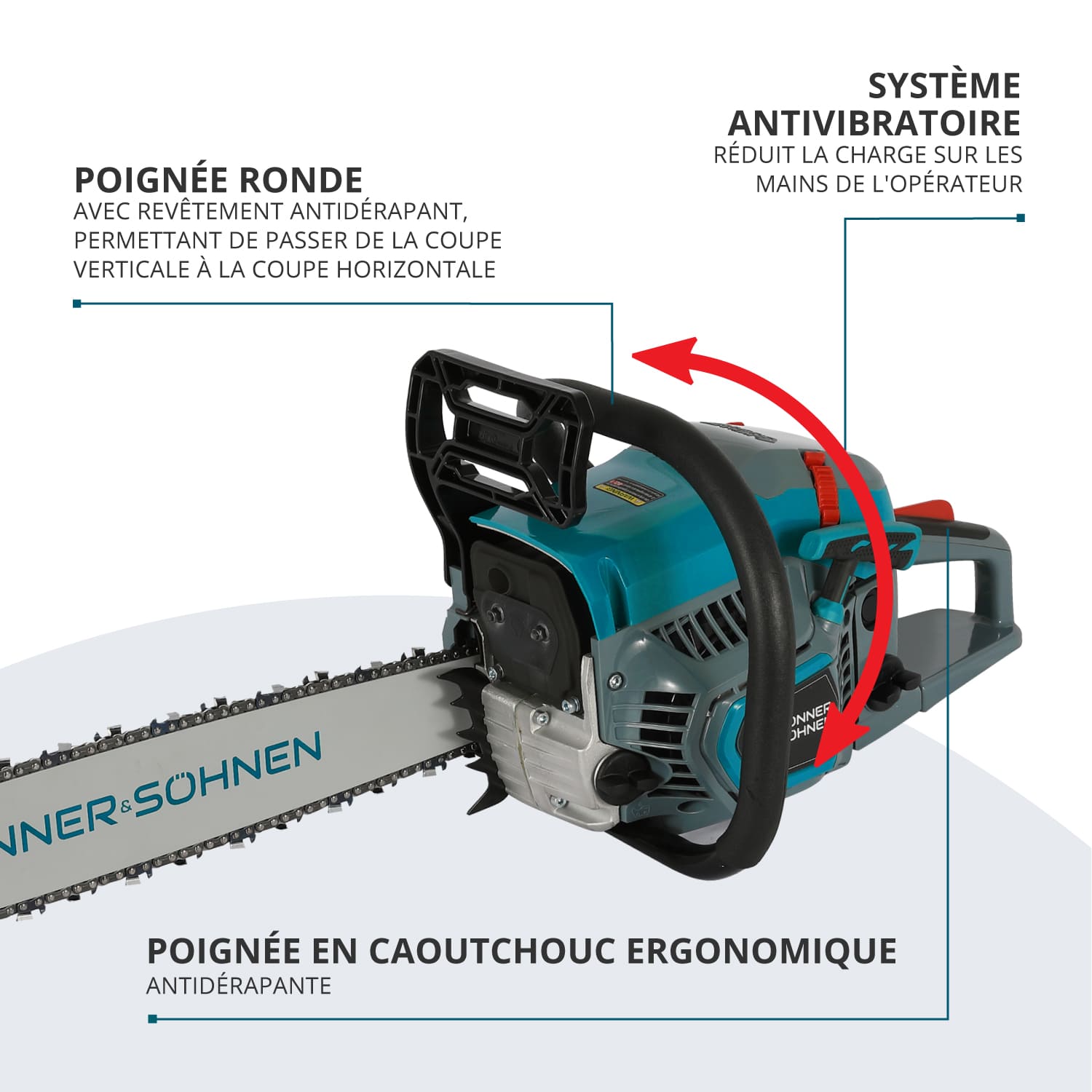 Tronçonneuse à essence KS CS31G-20