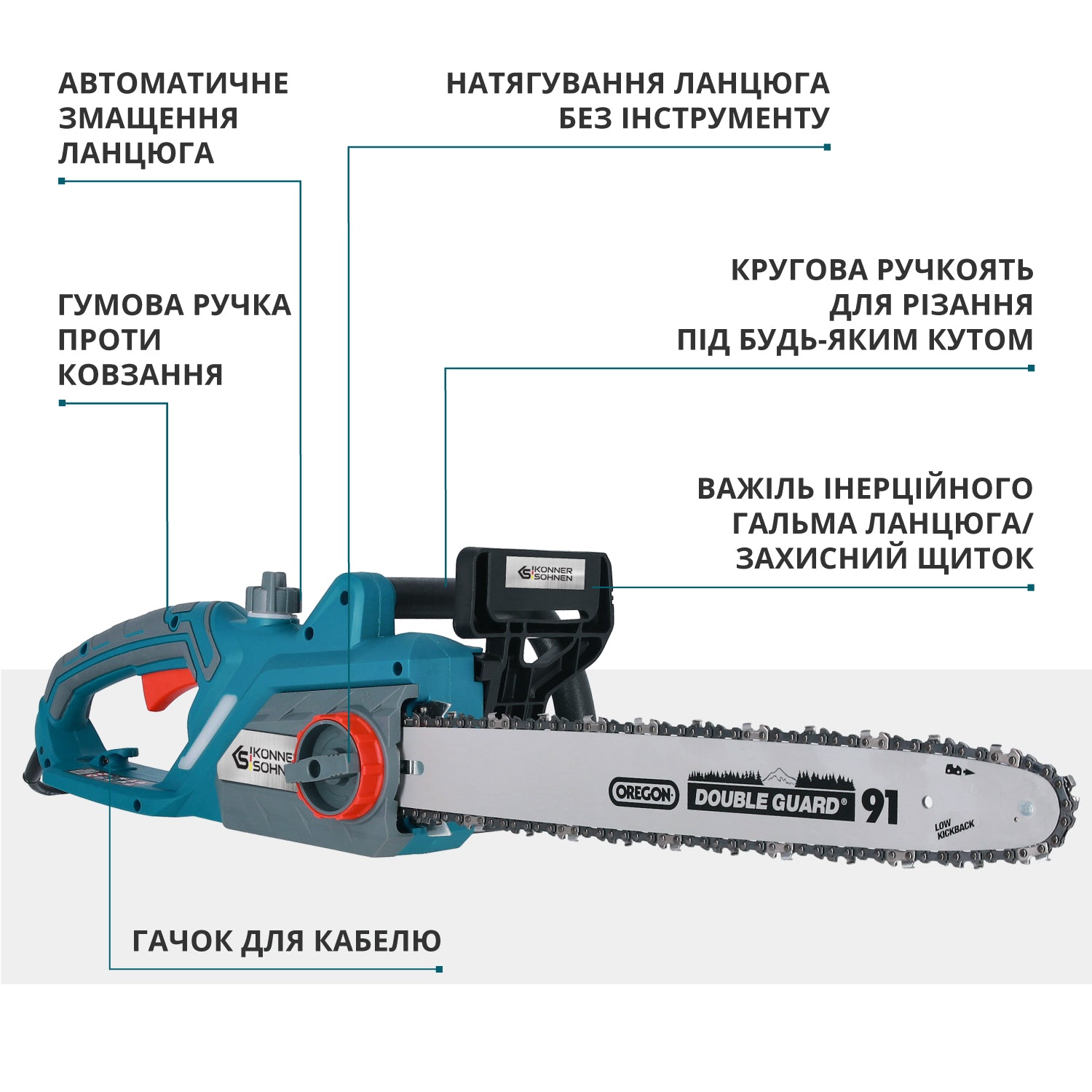 Електрична бензопила KS CS2400-18