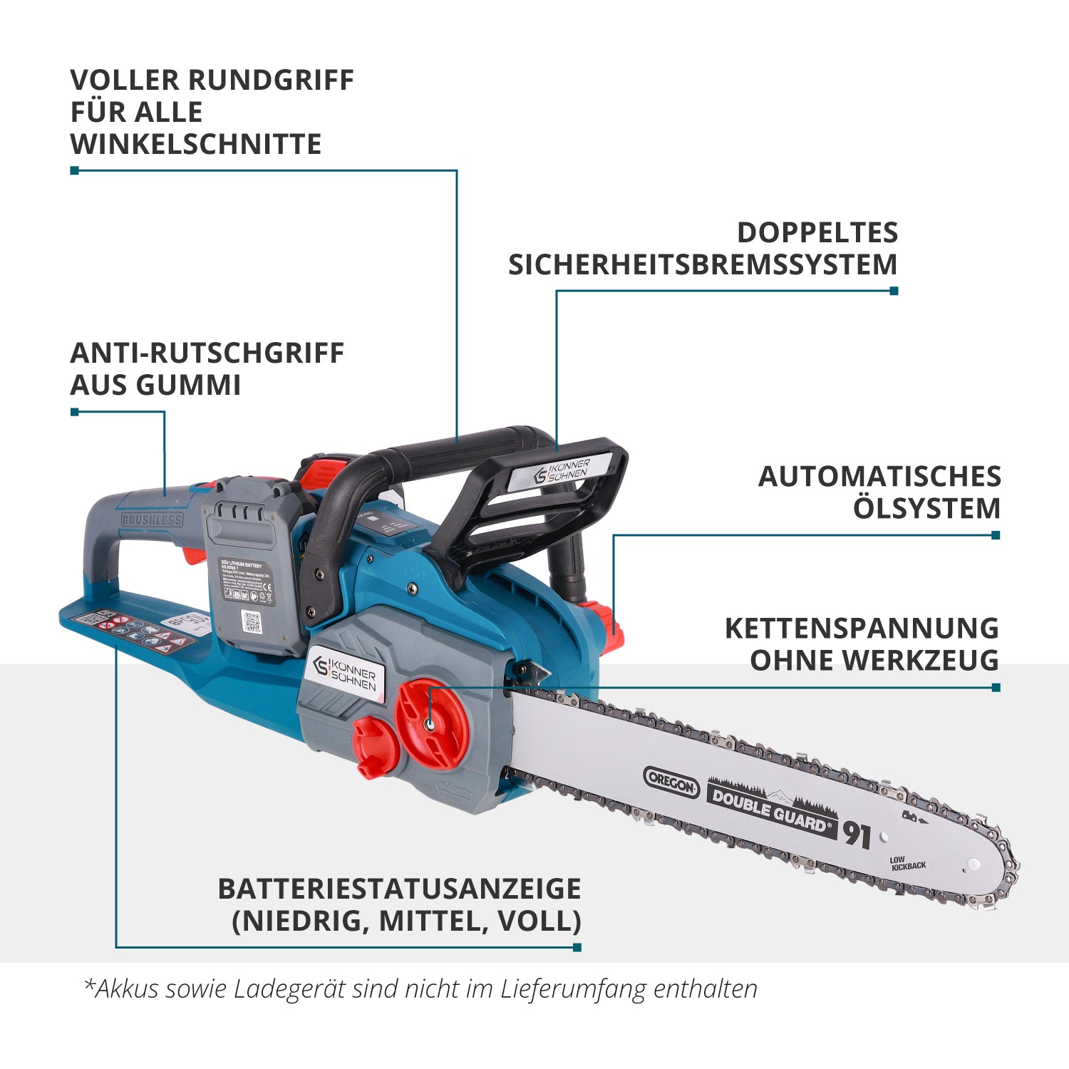 Akku-Kettensäge KS CS40V-14