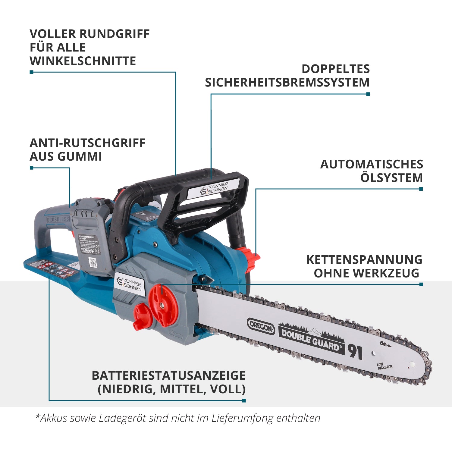 Akku-Kettensäge KS CS40V-16