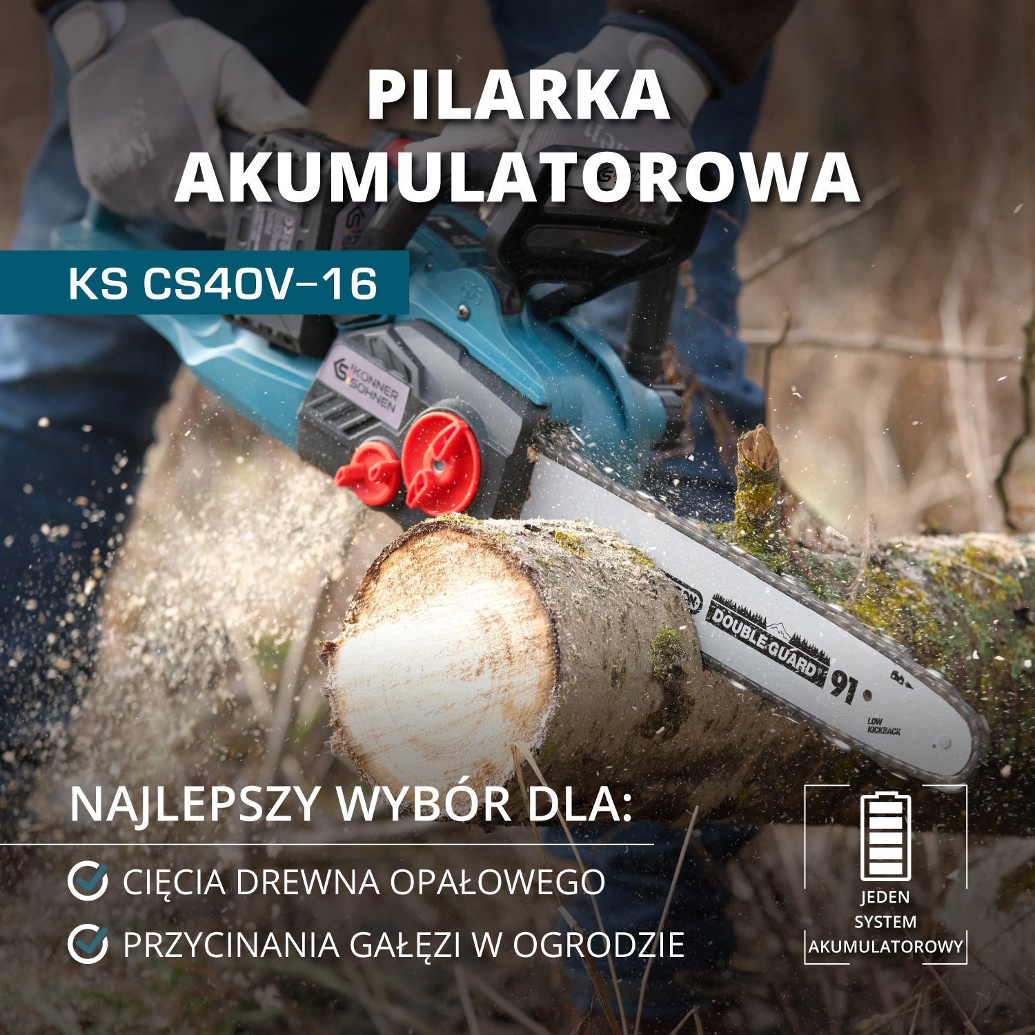 Bezprzewodowa piła łańcuchowa KS CS40V-16