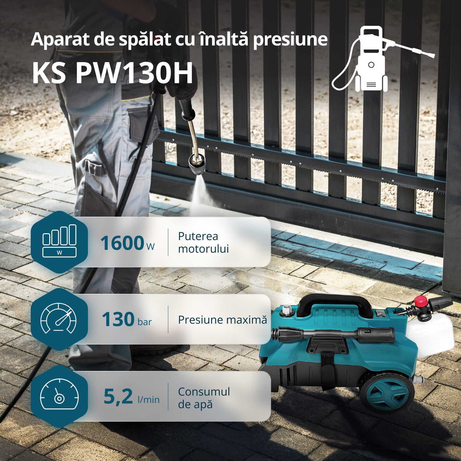 Aparat de spălat cu presiune KS PW130H