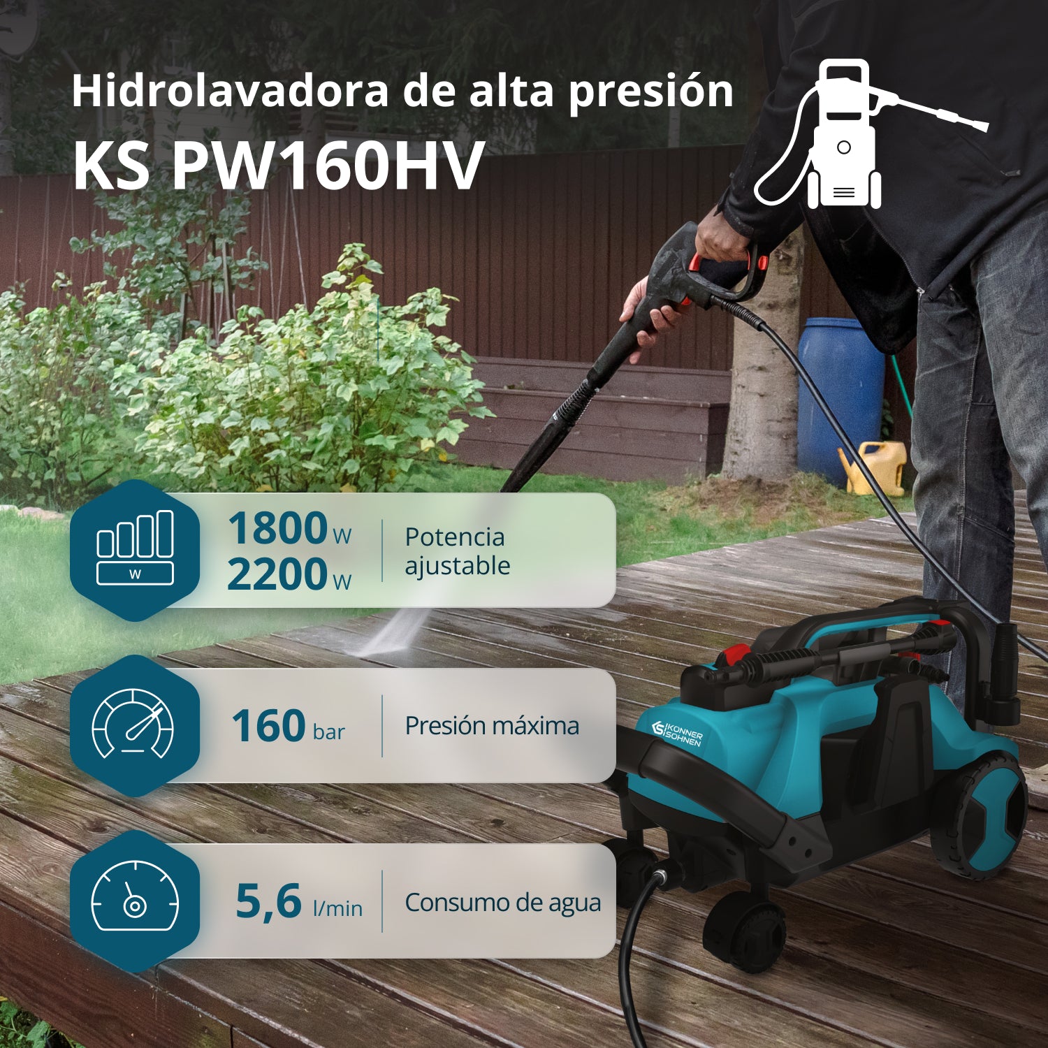 Hidrolimpiadora de alta presión KS PW160HV