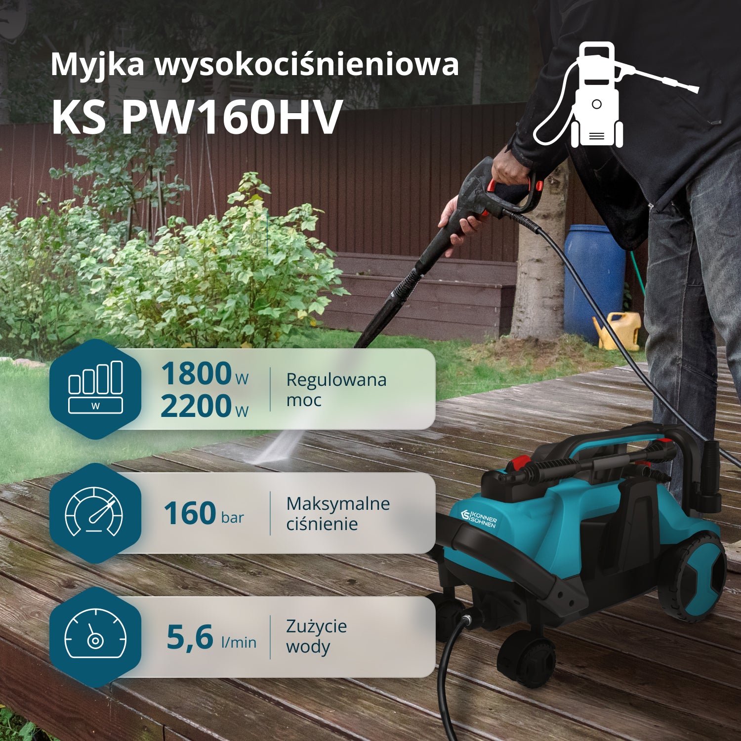 Myjka ciśnieniowa KS PW160HV