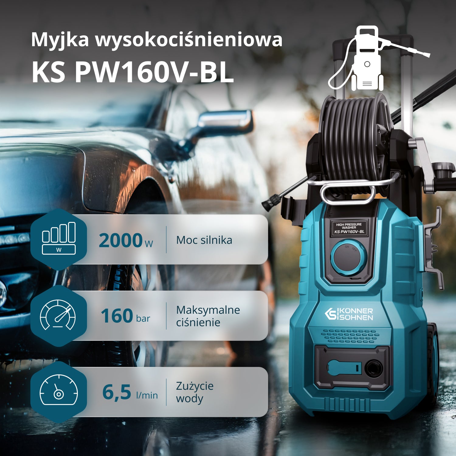 Myjka ciśnieniowa KS PW160V-BL