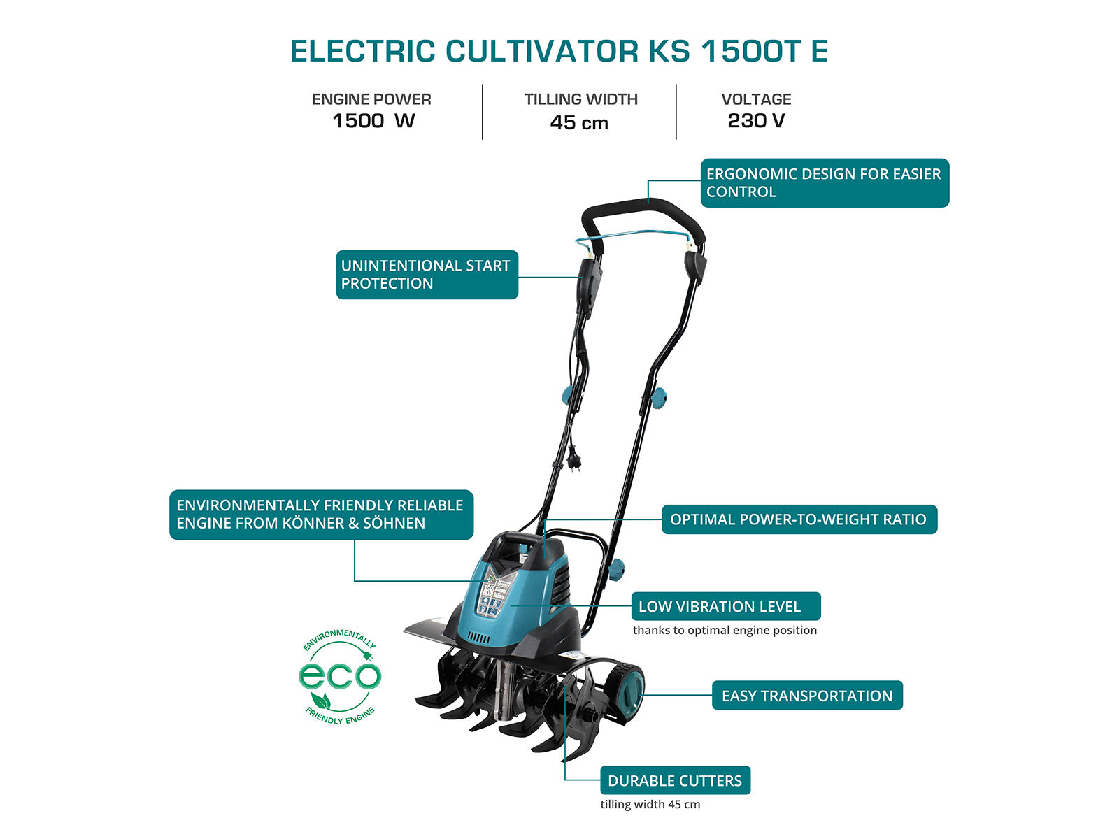 Motoazada eléctrica KS 1500T E