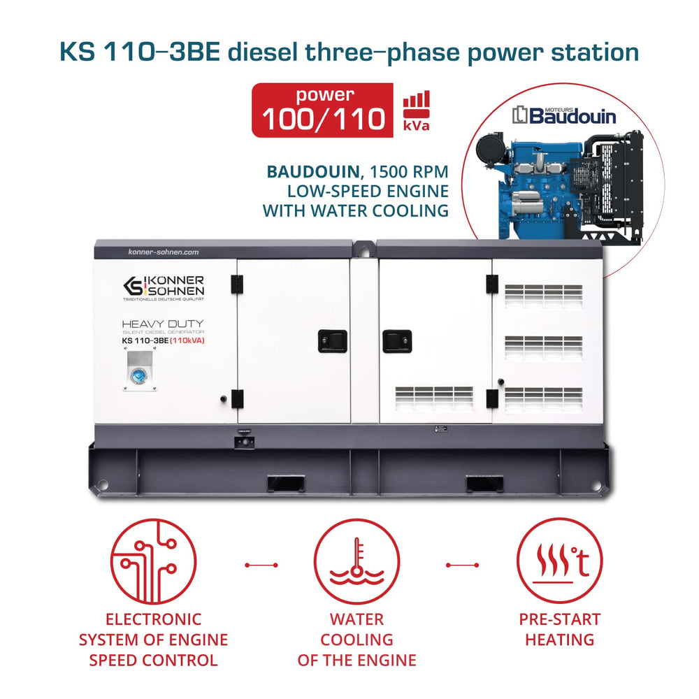 Дизелова трифазна електроцентрала KS 110-3BE