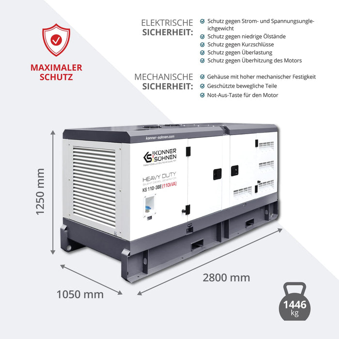 محطة طاقة ديزل ثلاثية الطور KS 110-3BE
