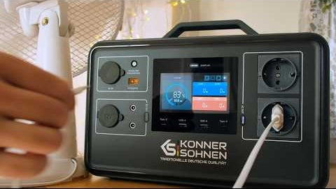 Tragbare Powerstation KS 1200PS | LiFePo4, 1200W, USV, Solarladung
