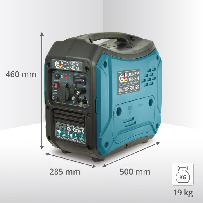 LPG/bensiini-invertterigeneraattori KS 2000iG S