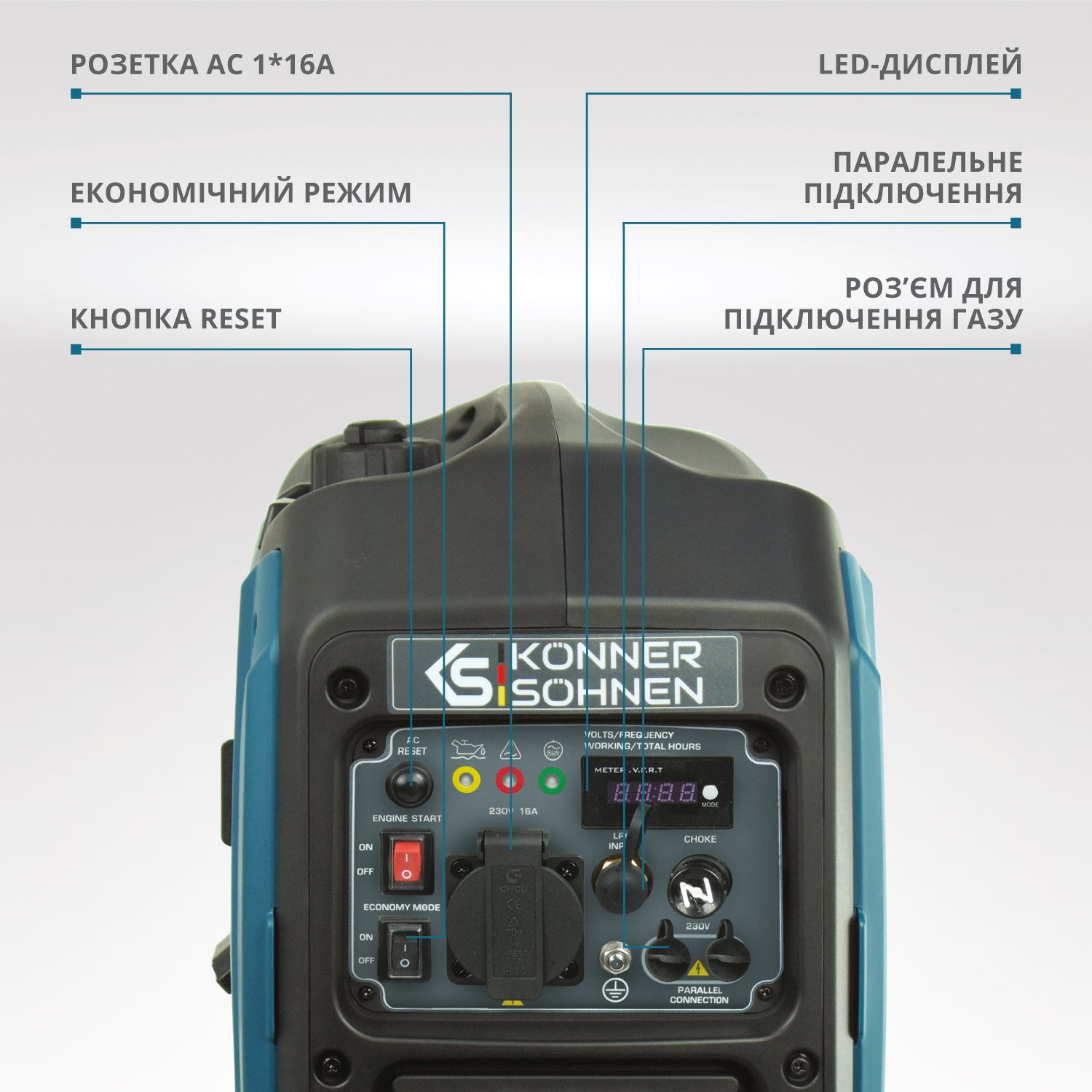 Інверторний генератор LPG/бензин KS 2000iG S