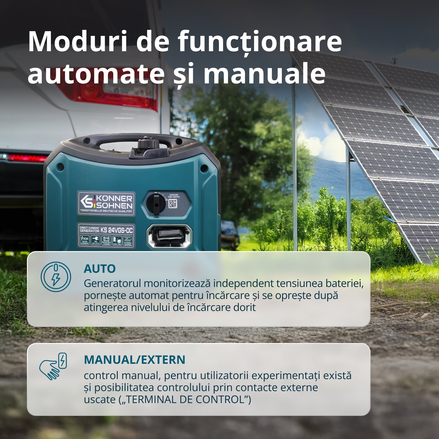 Generator DC cu sistem dual fuel KS 24VGS-DC