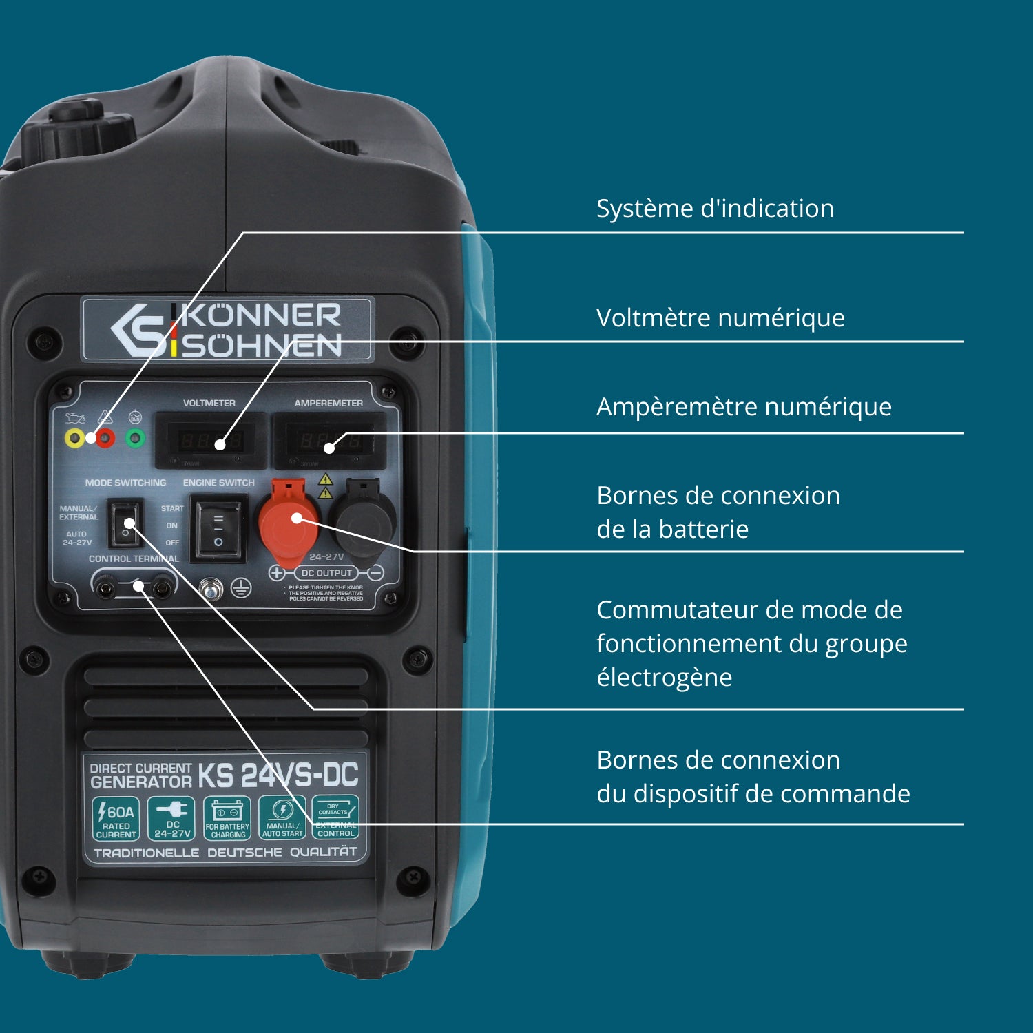 Groupe électrogène de courant continu KS 24VS-DC