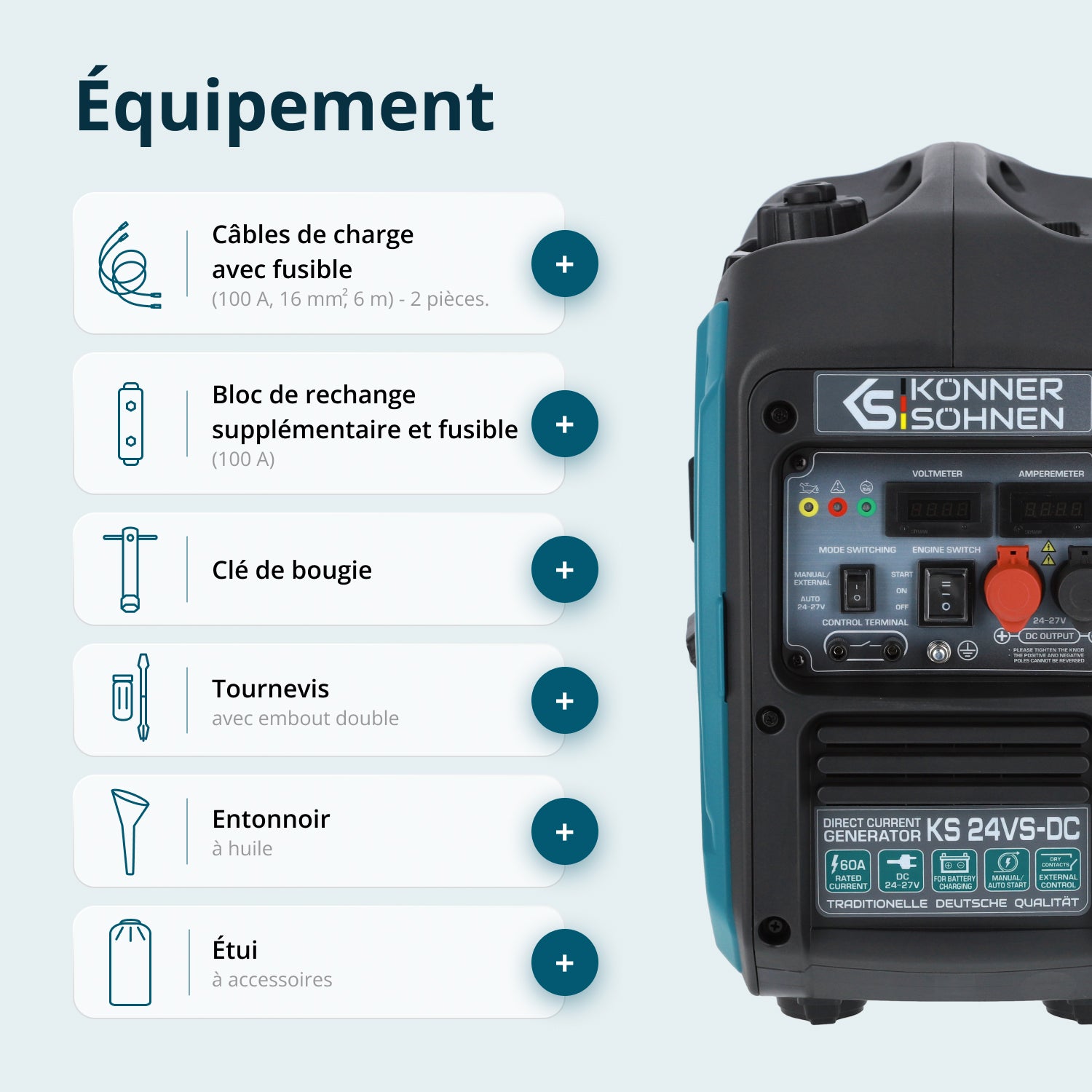 Groupe électrogène de courant continu KS 24VS-DC