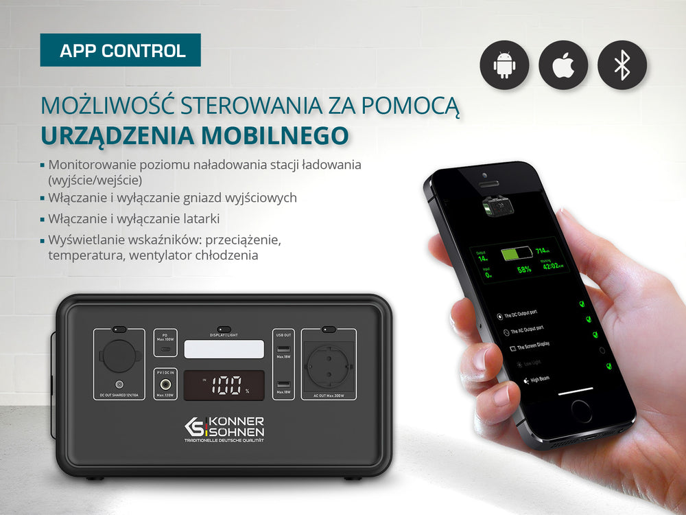 Przenośna stacja zasilania LifePO4 KS 300PS (Odnowiony – Stan dostateczny)