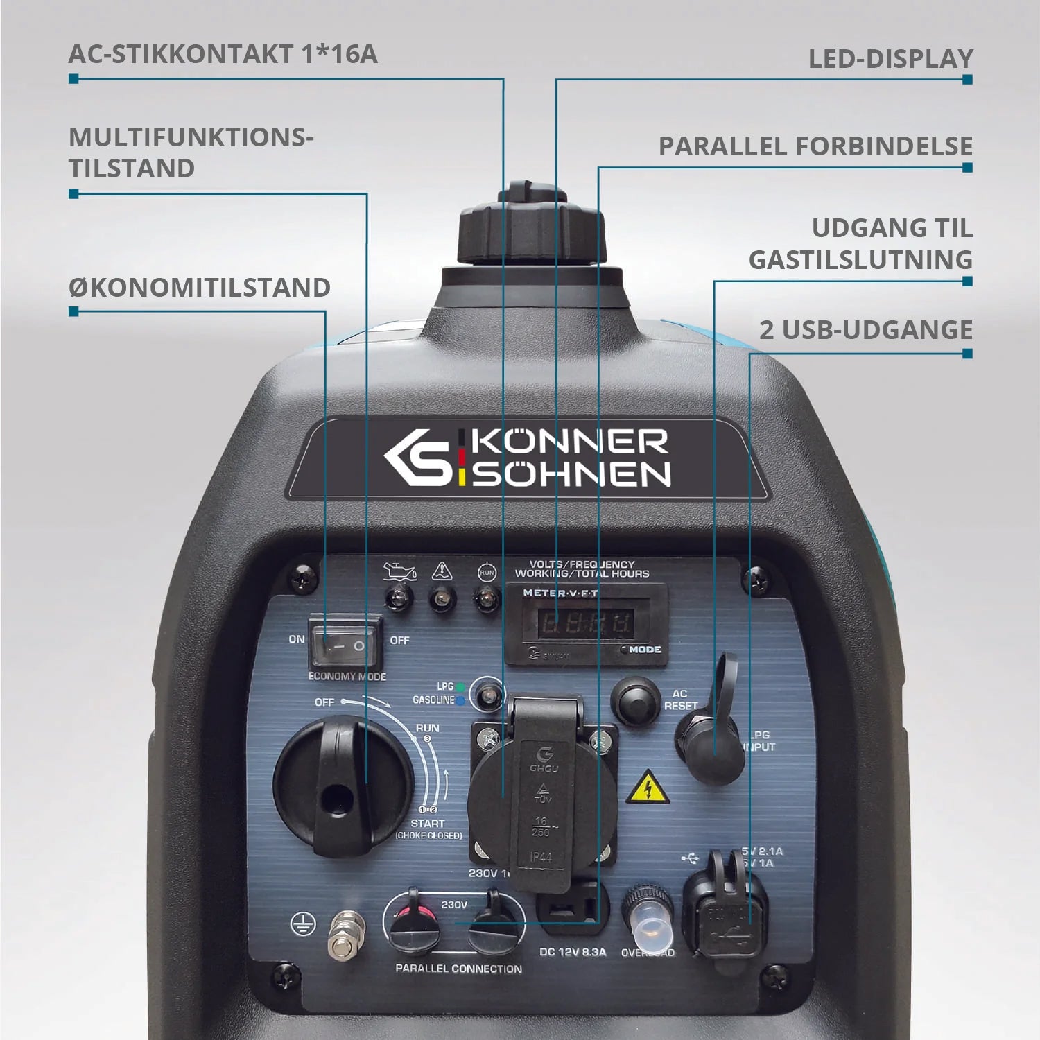 LPG/benzin inverter generator KS 3100iG S