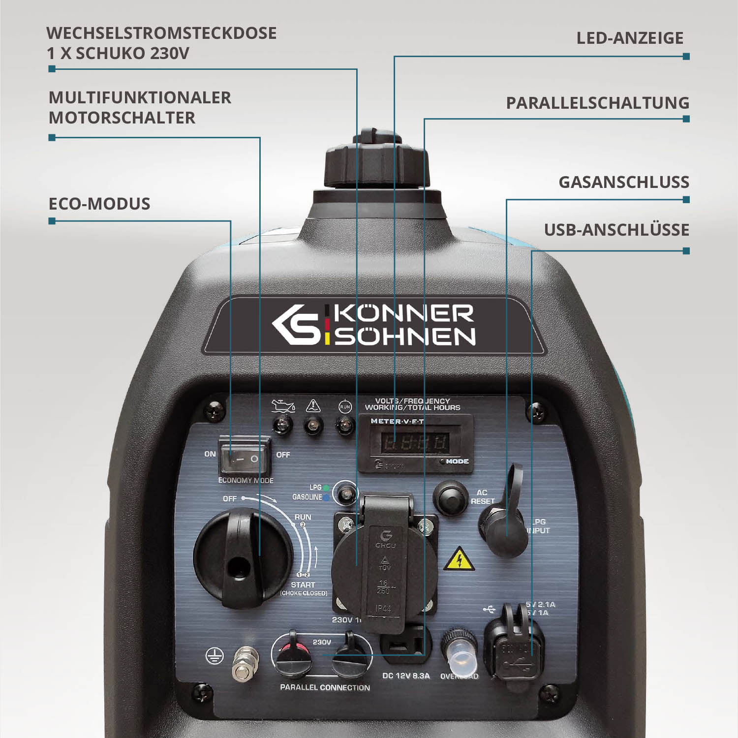 LPG/Benzin-Inverter-Generator KS 3100iG S