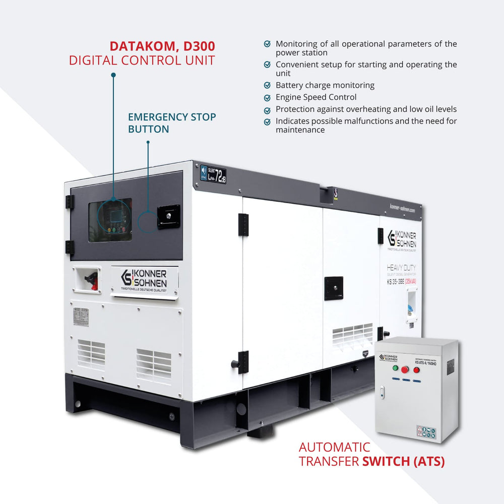 Estação de Energia Trifásica a Diesel KS 35-3BE