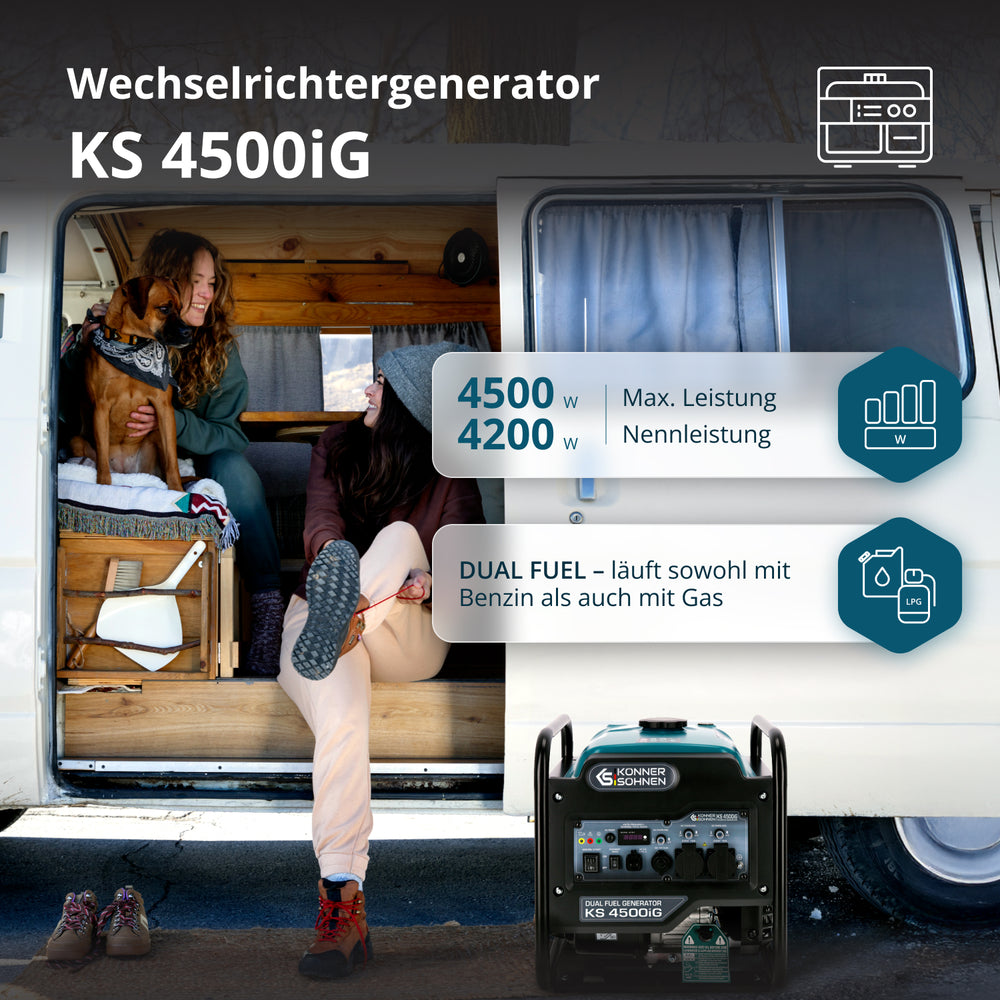 Gerador Inversor a Duplo Combustível KS 4500iG