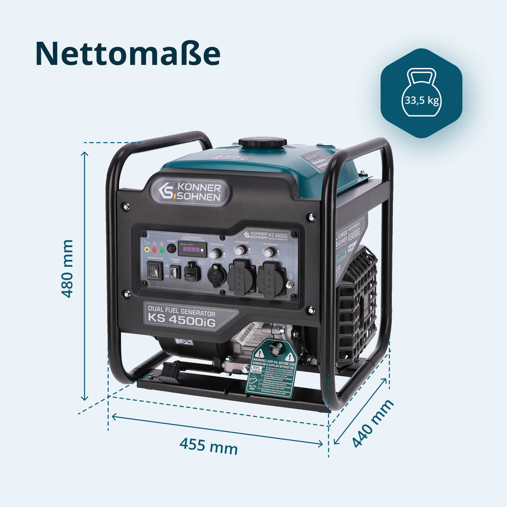 Gerador Inversor a Duplo Combustível KS 4500iG