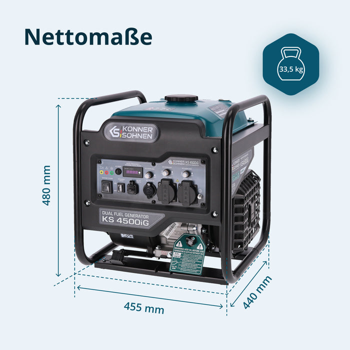 Gerador Inversor a Duplo Combustível KS 4500iG