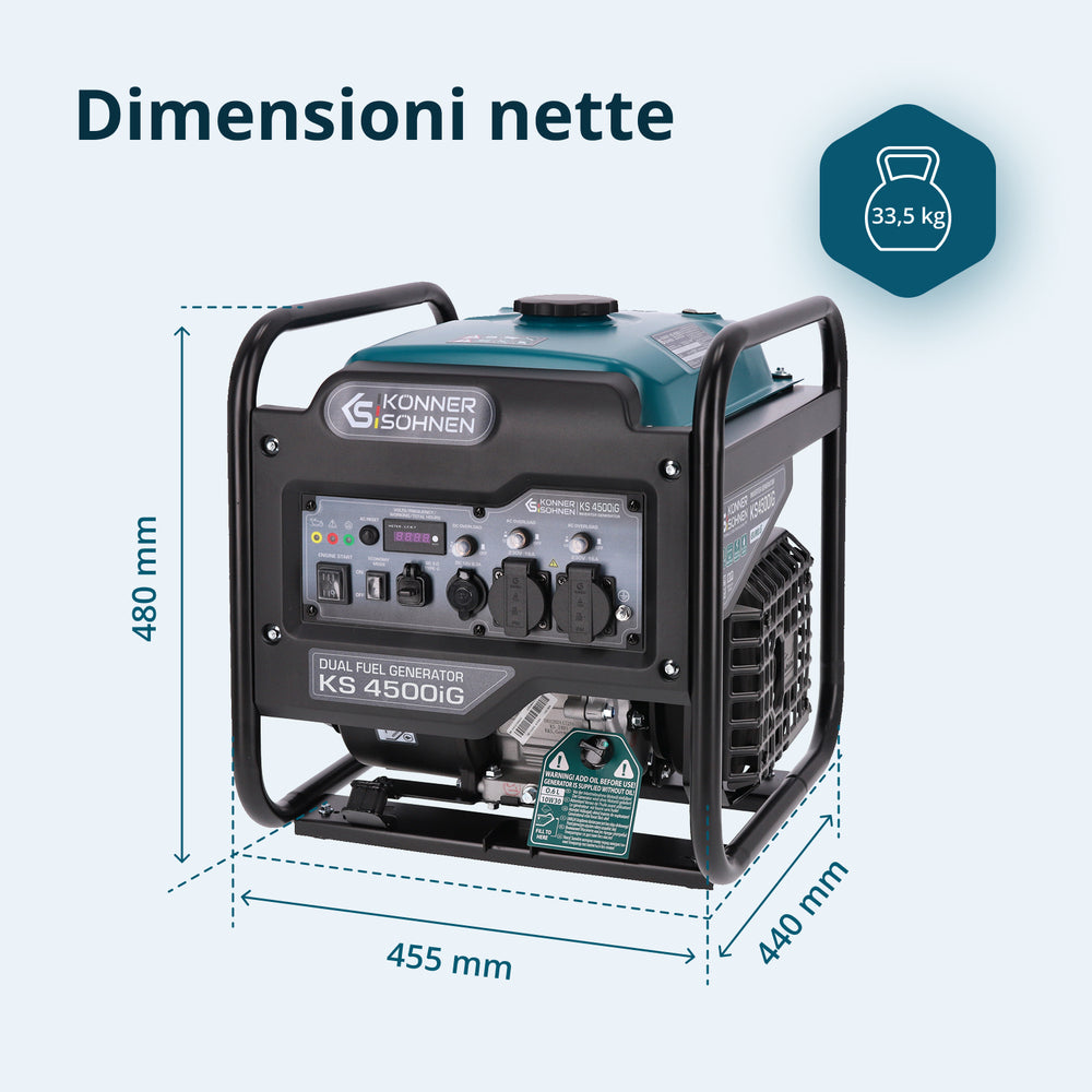 Generatore Inverter Bifuel KS 4500iG