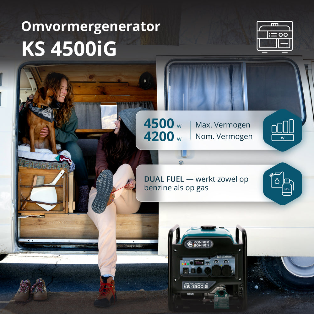 Dual Fuel Inverter Generator KS 4500iG