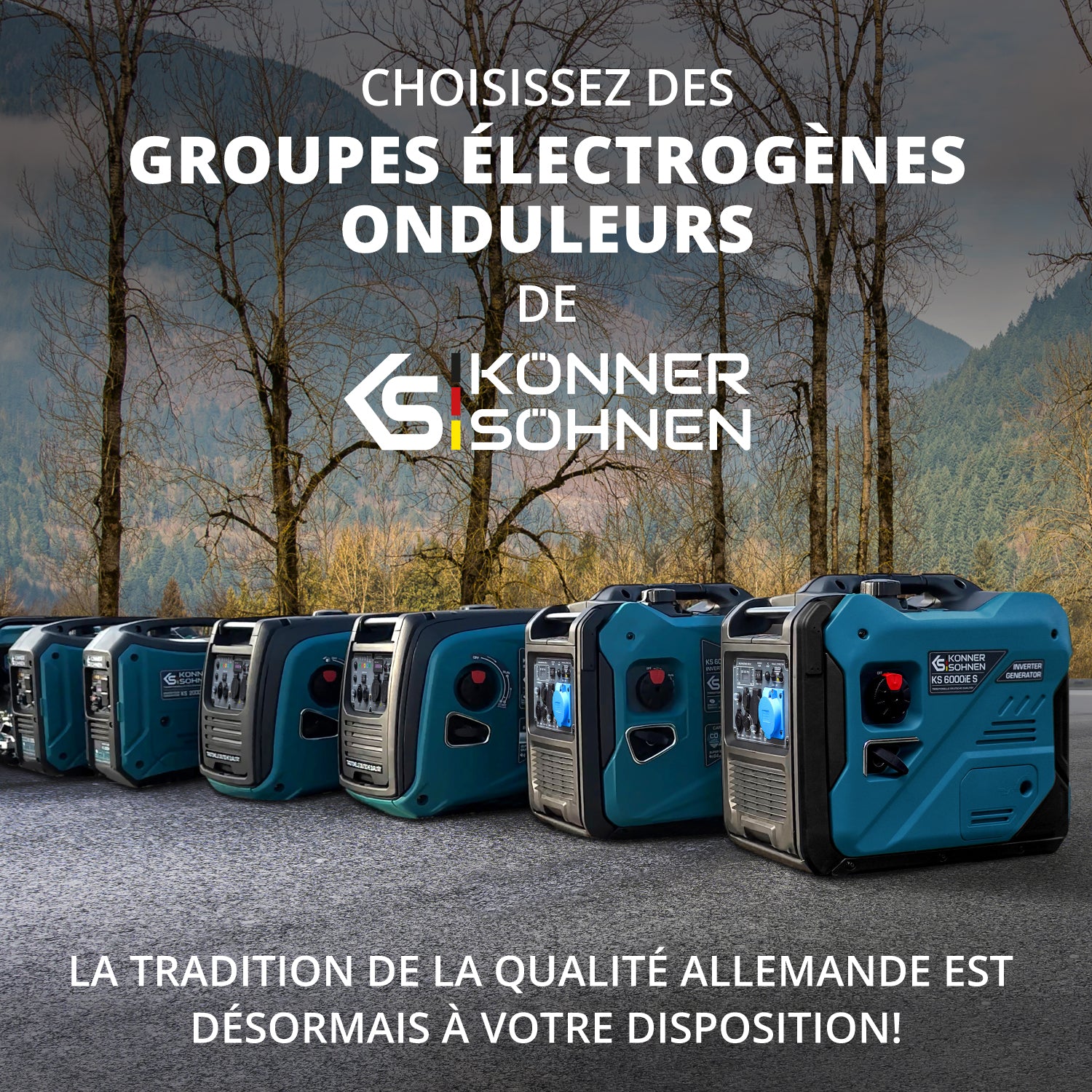 Générateur à essence-gaz de type inverter KS 5500iEG S