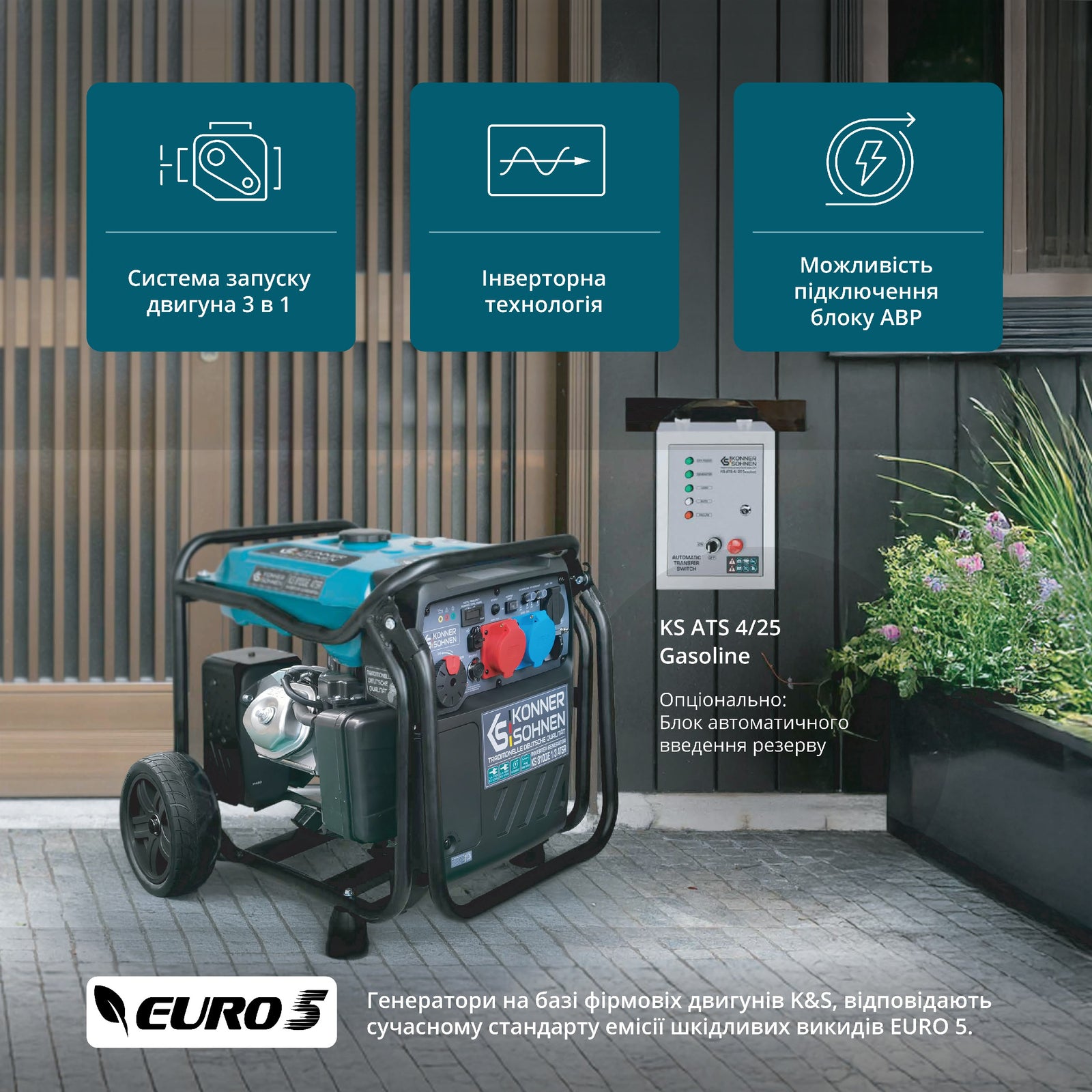 Інверторний генератор KS 8100iE 1/3 ATSR 