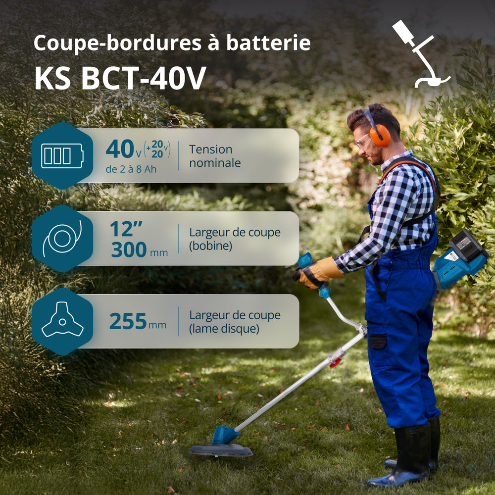 Taille-bordures de jardin sur batterie KS BCT-40V