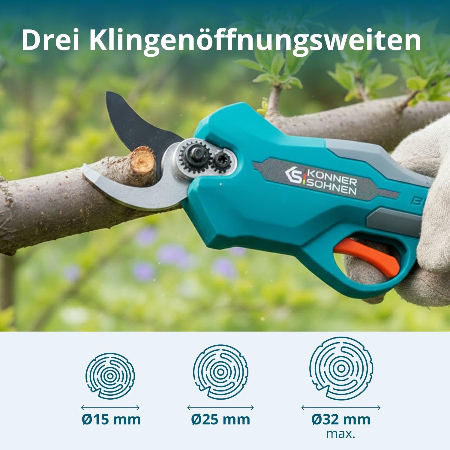 Bežične električne makaze za orezivanje KS CPS20V-32 Case