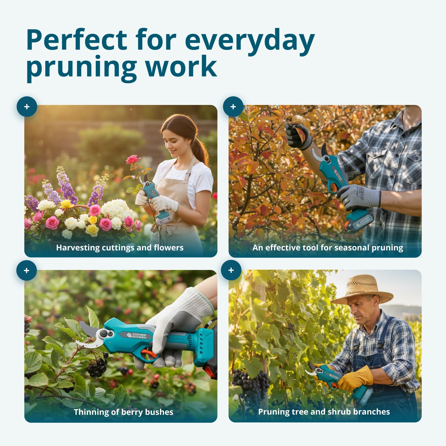 Tesoura de Poda Elétrica Sem Fios KS CPS20V-32 Case