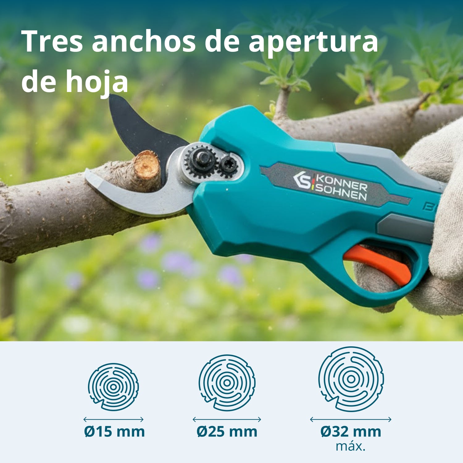 Tijera de podar a batería KS CPS20V-32