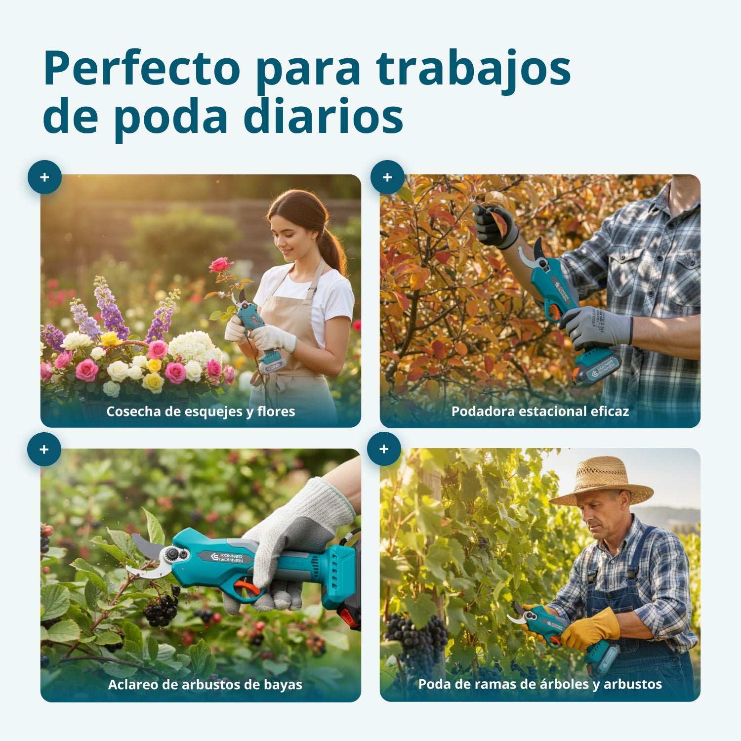 Tijera de podar a batería KS CPS20V-32