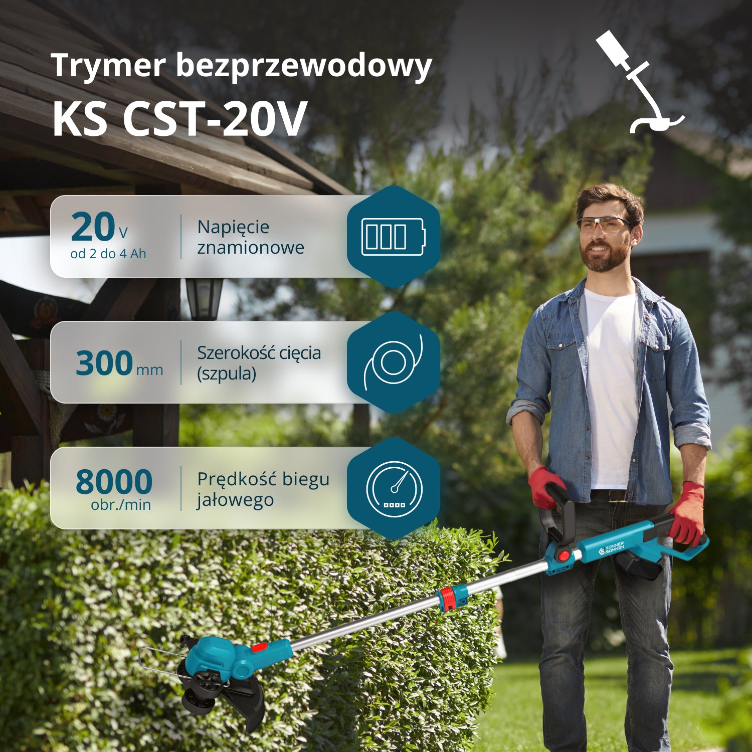 Podkaszarka akumulatorowa KS CST-20V
