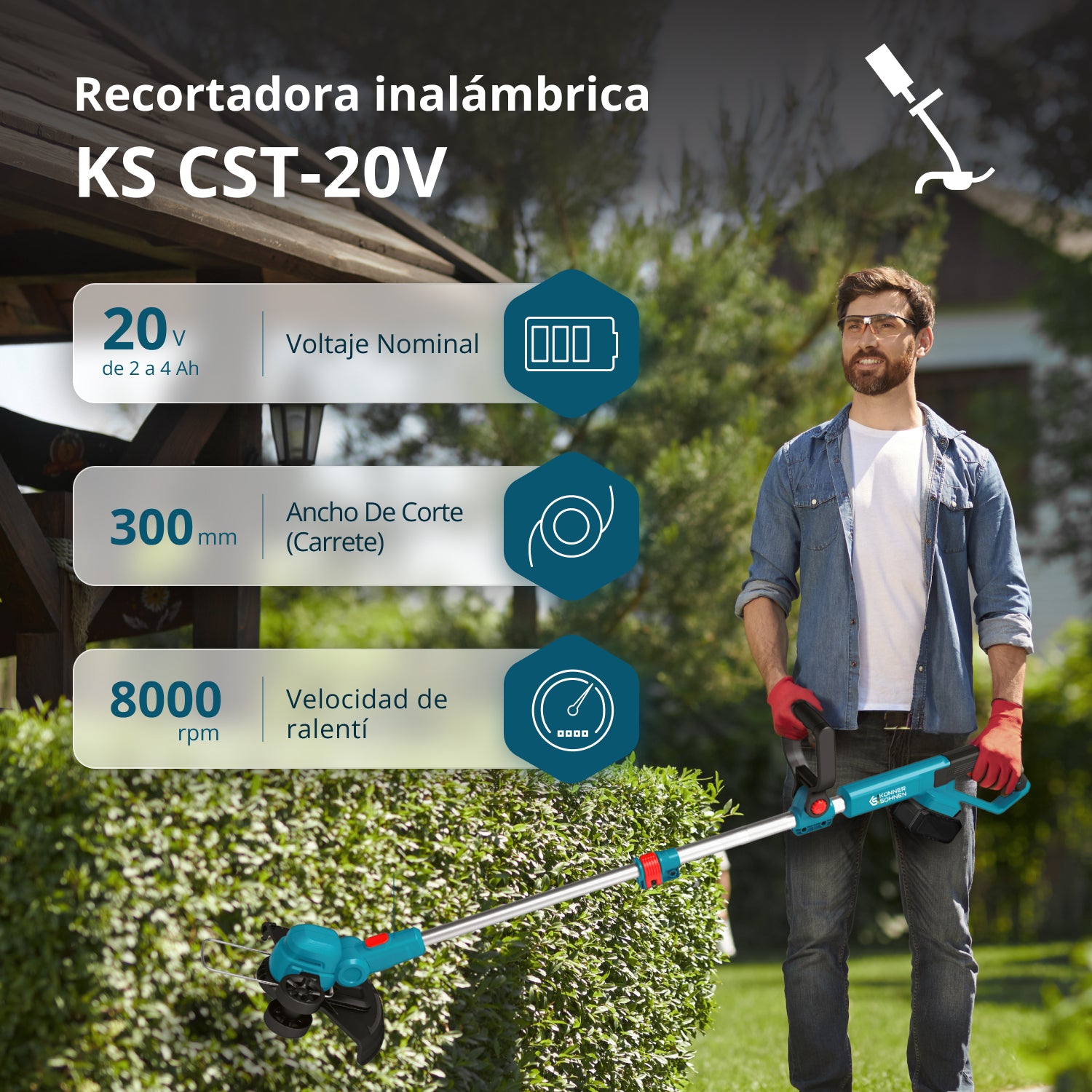 Cortabordes inalámbricos  KS CST-20V