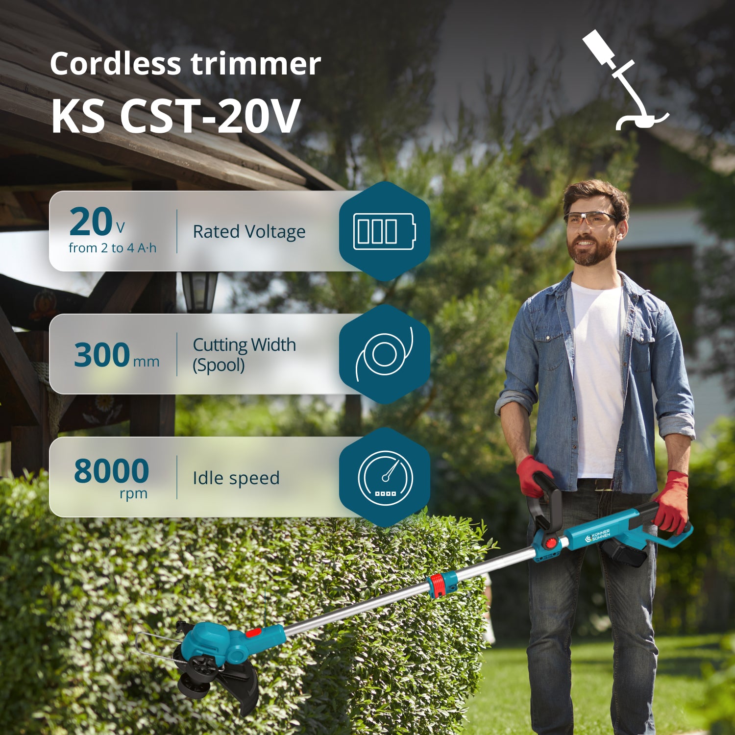 Akku-Trimmer KS CST-20V