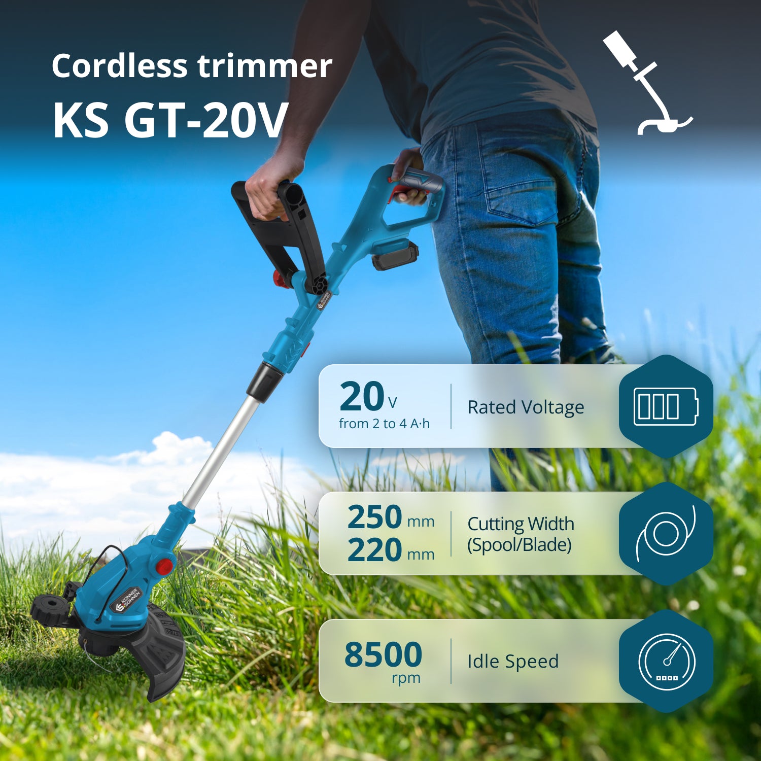 Akku-Rasentrimmer KS GT-20V 