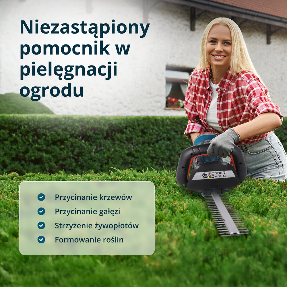 Bezprzewodowy sekator do żywopłotu KS HT-20V