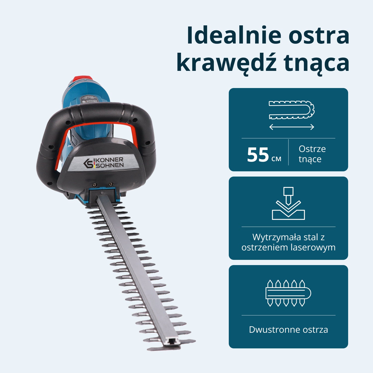 Bezprzewodowy sekator do żywopłotu KS HT-20V