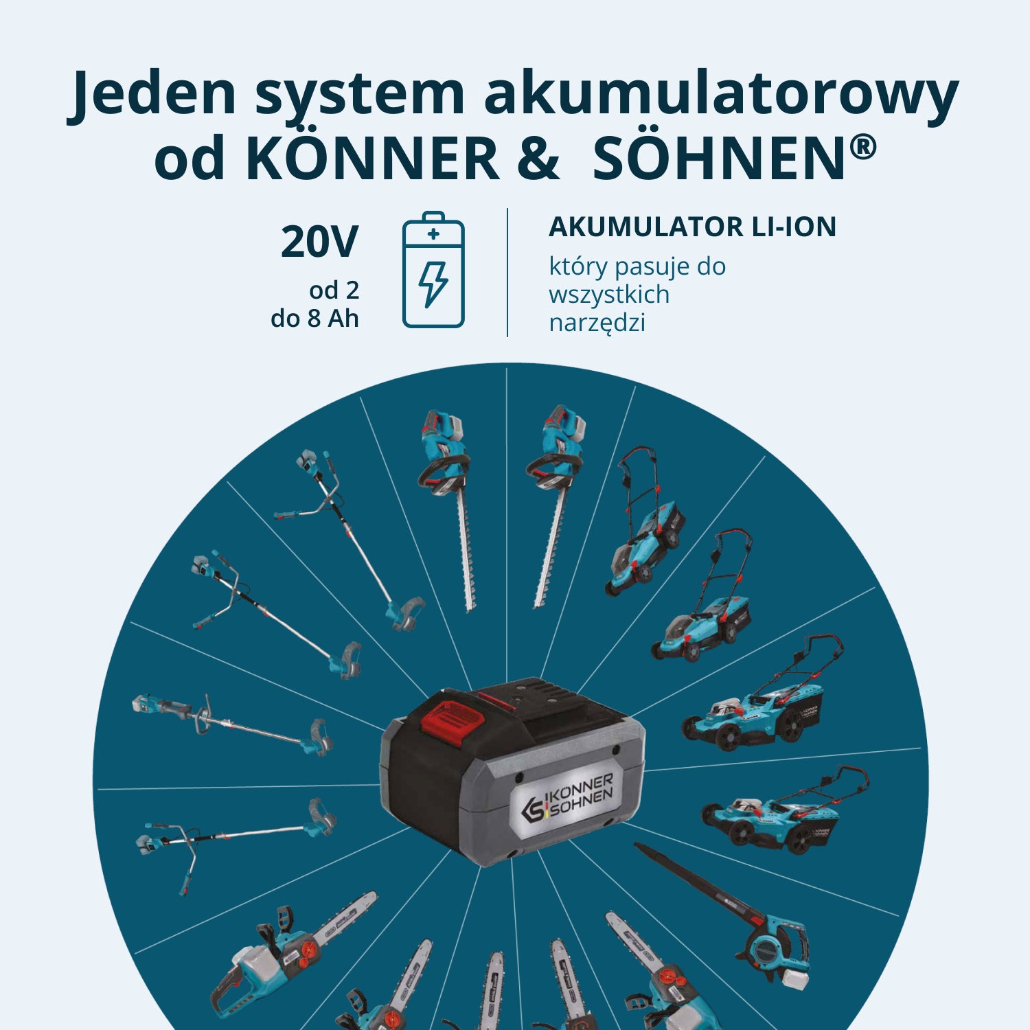 Bezprzewodowy sekator do żywopłotu KS HT-20V