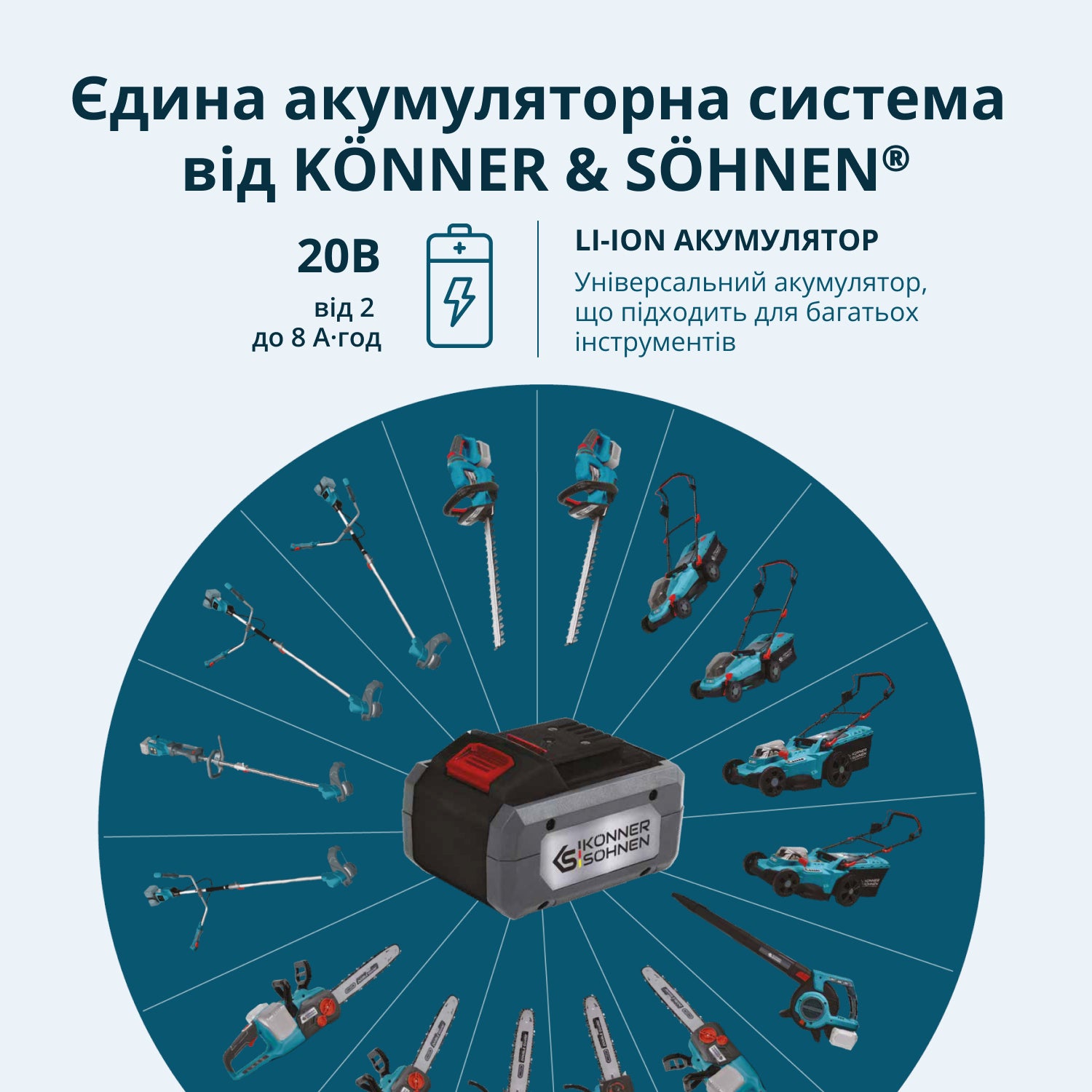 Акумуляторний кущоріз KS HT-20V