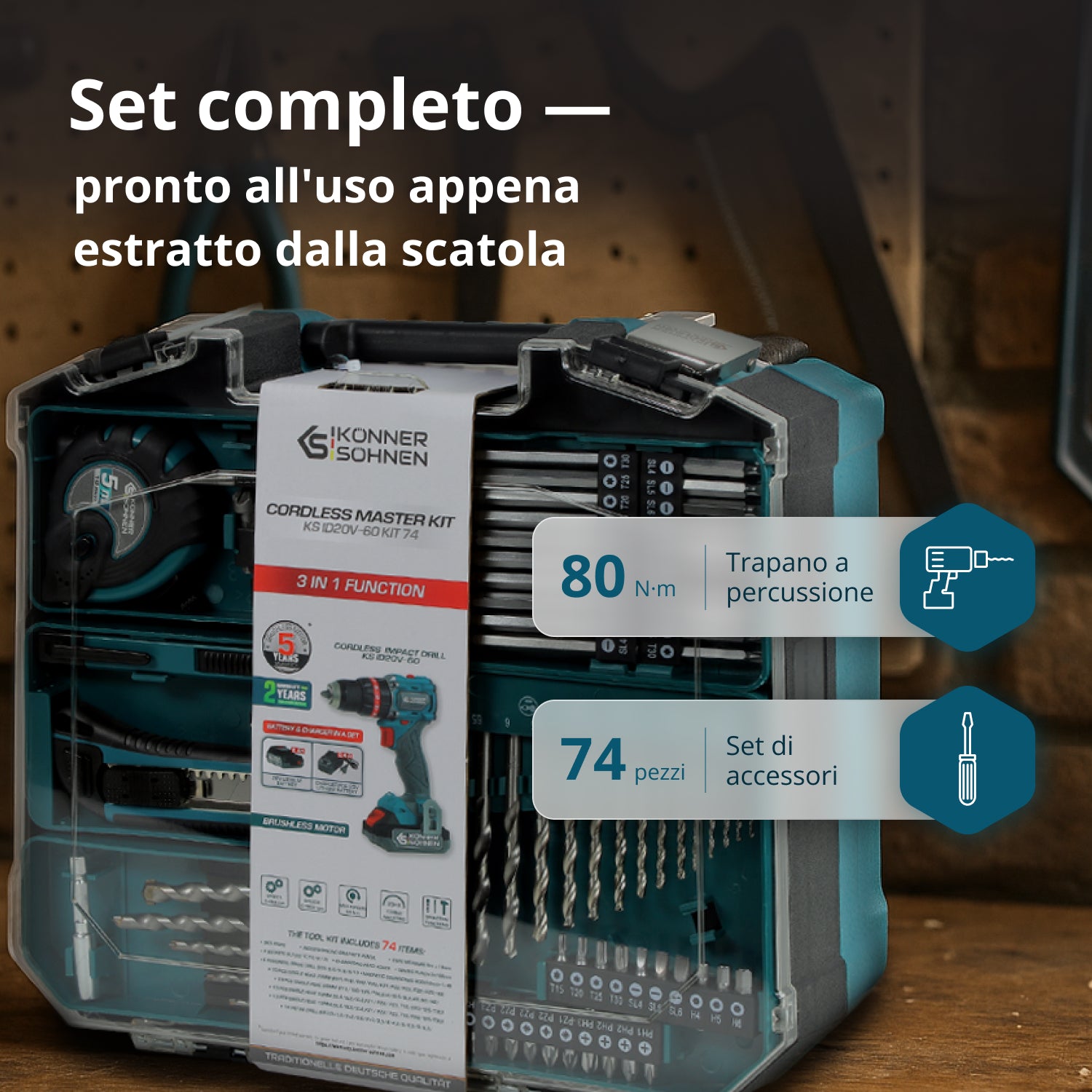 Set Senza Fili Master KS ID20V-60 KIT 74