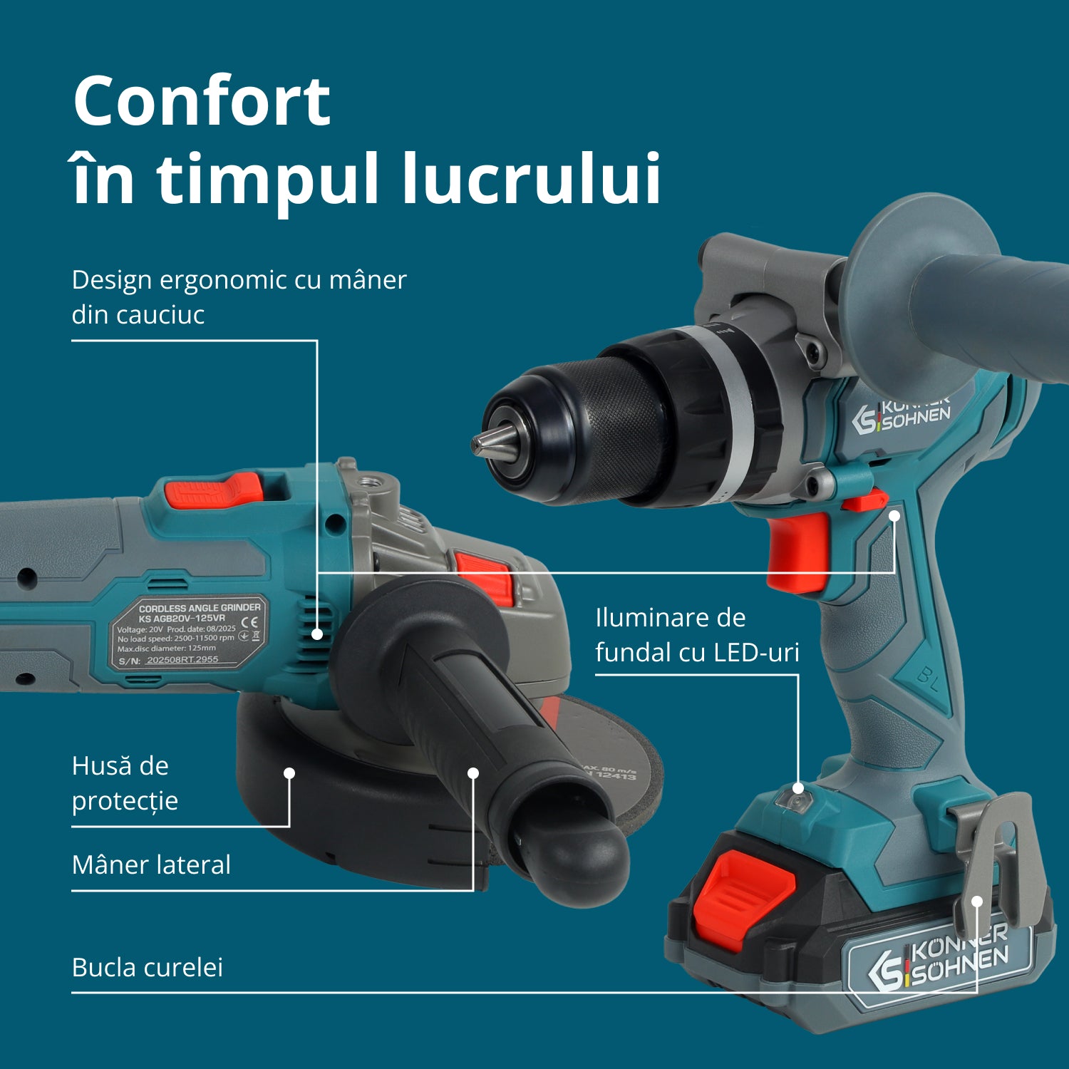 Setul Maestru Fără Fir KS IDAGB 20V SET 1 