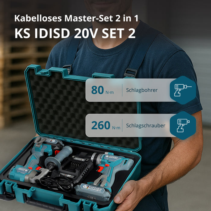 Bezdrátová Sada Master 2v1 KS IDISD 20V SET 2