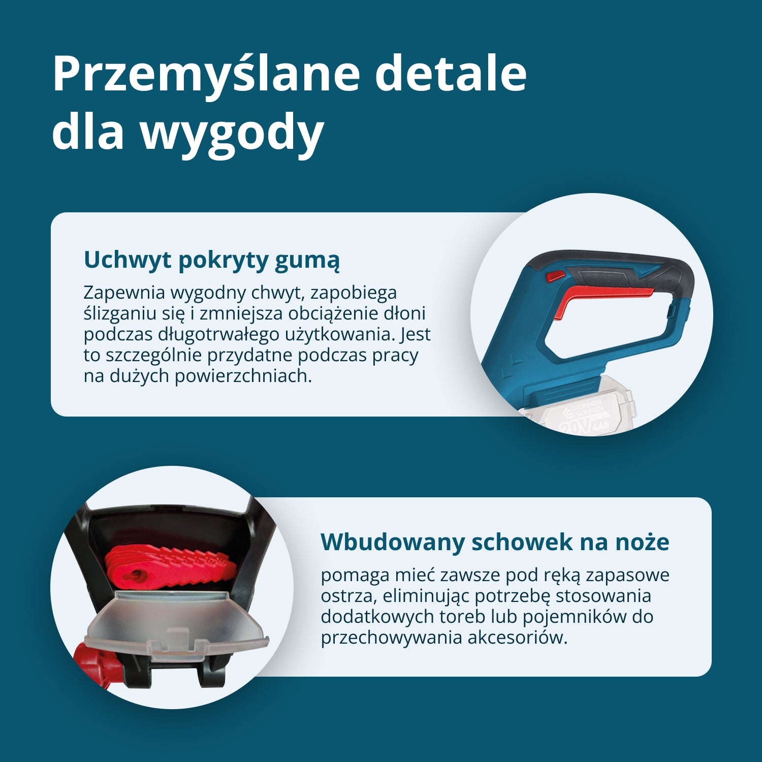Bezprzewodowy wielofunkcyjny trymer KS MFT-20V 